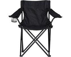 Brixy Campingstoel - Tuinstoel - Vouwstoel - Kampeerstoel - Visstoel - Zwart
