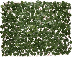Brixy Kunsthaag – Uitschuifbaar – 180 x 90 cm – Kunstklimop – Kunstplanten Voor Buiten En Binnen – Namaak Plant – Kunst Klimop – Uittrekbaar – Tuinscherm – Balkonscherm