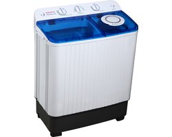 Brock XXL Camping Wasmachine 7.8 kg – Dubbele Trommel – 6.0 kg Centrifuge – Energiezuinig & Stil – Voor Caravan, Camper & Klein Wonen