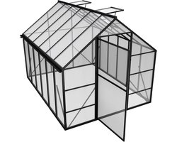 Broeikas Aluminium Broeikas met Transparante PC-Platen, Dakramen, Deuren en Fundering, 310x250x205cm Winterbestendig Tuinbroeikas, Inloopbaar Plantenhuis voor Tuin/Outdoor, NAIZY