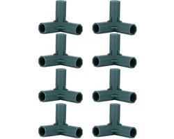 Broeikas Frame Connectors - 16mm Elleboog PVC Pijp Fittingen - Tuin Kas Meubels - 8 Stuks