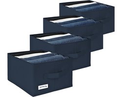 Broekenorganizer Kledingkast - Opberger Broeken - Kleding Opbergen - 5 Compartimenten - 27 x 32 x 17 cm - Blauw