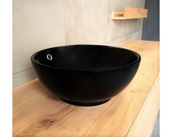 Brogali Design Waskom Model Terra 400-400-155mm – Mat zwart