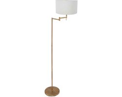 Bronskleurige vloerlamp Bella 3871BR van Mexlite met uitklapbaar metaalmateriaal, 154 cm hoog en 45 cm reikwijdte, geschikt voor binnengebruik
