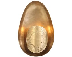 Bronskleurige wandlamp Brassi ovaal 3680BR van Anne Light - E27 fitting, trendy design, geschikt voor binnen gebruik, veelzijdig als wand- of plafondlamp