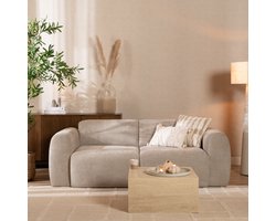 Bronx71® 2,5-zits bank Maine gemêleerde stof taupe