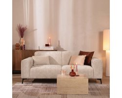 Bronx71® 2,5-zits bank Vegas stof chenille wit/beige