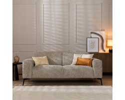 Bronx71® 2,5-zits bank Vegas taupe stof chenille