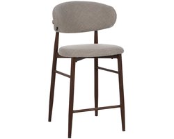 Bronx71® Barkruk Lara linnen taupe 65 cm - barstoel