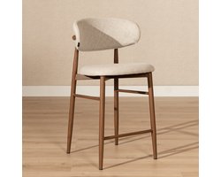 Bronx71® Barkruk Lara linnen taupe 70 cm - barstoel