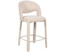 Bronx71® Barkruk Leo taupe leopard 70 cm - barstoel