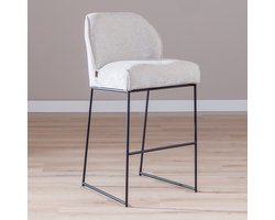 Bronx71® Barkruk Momo chenille sand 85 cm - barstoel
