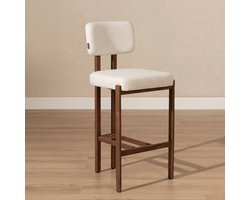 Bronx71® Barkruk Nori linnen off white 70 cm - barstoel
