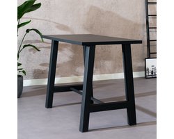 Bronx71® Bartafel Disa melamine zwart 140 x 80 x 106 cm