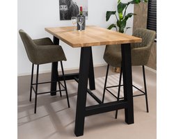 Bronx71® Bartafel Lena eikenhout 140 x 80 x 106 cm