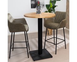Bronx71® Bartafel Sven eikenhout Ø80 x 108 cm