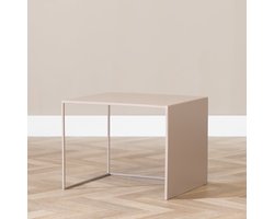 Bronx71® Bijzettafel Bianca metaal taupe 37 cm hoog