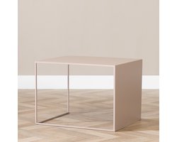 Bronx71® Bijzettafel Gianni metaal taupe 40 cm hoog