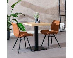 Bronx71® Bistrotafel Nils melamine eiken 60 x 60 cm