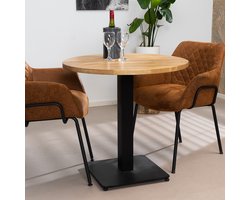 Bronx71® Bistrotafel rond Sven eikenhout Ø80 cm