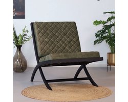 Bronx71® Design fauteuil Madrid velvet groen
