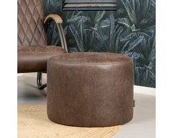 Bronx71® Eco-leren poef Kyla bruin