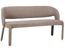Bronx71® Eetkamerbank June bruin bouclé 160 cm - eettafelbank - eetbank