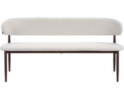 Bronx71® Eetkamerbank Lara linnen off white 160 cm - eettafelbank - eetbank