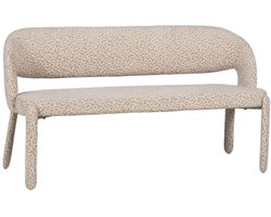 Bronx71® Eetkamerbank Leo taupe leopard 160 cm - eettafelbank - eetbank