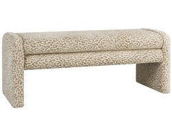 Bronx71® Eetkamerbank Lux leopard taupe 100 cm - eettafelbank - eetbank