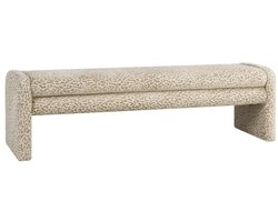 Bronx71® Eetkamerbank Lux leopard taupe 160 cm - eettafelbank - eetbank