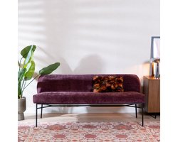 Bronx71® Eetkamerbank Momo chenille paars 220 cm - eettafelbank - eetbank