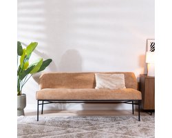 Bronx71® Eetkamerbank Momo chenille peach 185 cm - eettafelbank - eetbank