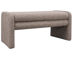 Bronx71® Eetkamerbank Neil bouclé bruin 100 cm - eettafelbank - eetbank