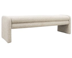 Bronx71® Eetkamerbank Neil bouclé taupe 160 cm - eettafelbank - eetbank