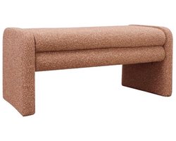 Bronx71® Eetkamerbank Neil bouclé terracotta 100 cm - eettafelbank - eetbank