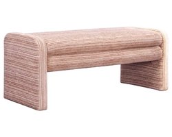 Bronx71® Eetkamerbank Ravi chenille beige/pink 100 cm - eettafelbank - eetbank