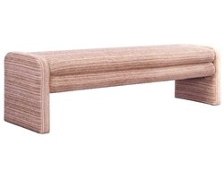 Bronx71® Eetkamerbank Ravi chenille beige/pink 160 cm - eettafelbank - eetbank