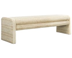 Bronx71® Eetkamerbank Ravi chenille beige/taupe 160 cm - eettafelbank - eetbank
