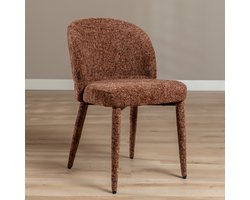 Bronx71® Eetkamerstoel Charlie chenille koper - stoel