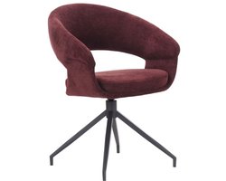Bronx71® Eetkamerstoel Suzie draaibaar velvet paars - stoel