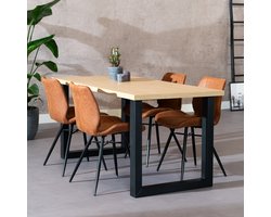 Bronx71® Eettafel Alec melamine eiken 160 x 80 cm