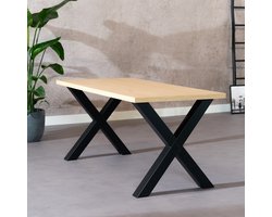 Bronx71® Eettafel Bodo melamine eiken 160 x 80 cm