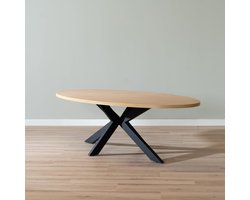 Bronx71® Eettafel Carl melamine eiken ovaal 270 x 130 cm