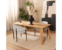 Bronx71® Eettafel Flint naturel eiken 240 x 100 cm