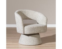 Bronx71® Fauteuil Josh draaibaar chenille taupe