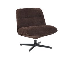 Bronx71® Fauteuil Sara draaibaar velvet bruin