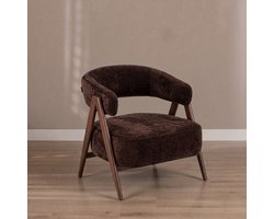Bronx71® Fauteuil Yasmin velvet bruin
