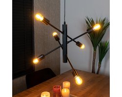 Bronx71® Hanglamp Harvey 6-lichts zwart