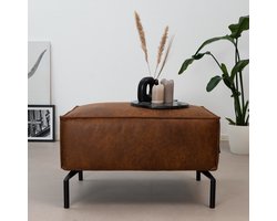 Bronx71® Hocker Kansas eco-leer cognac